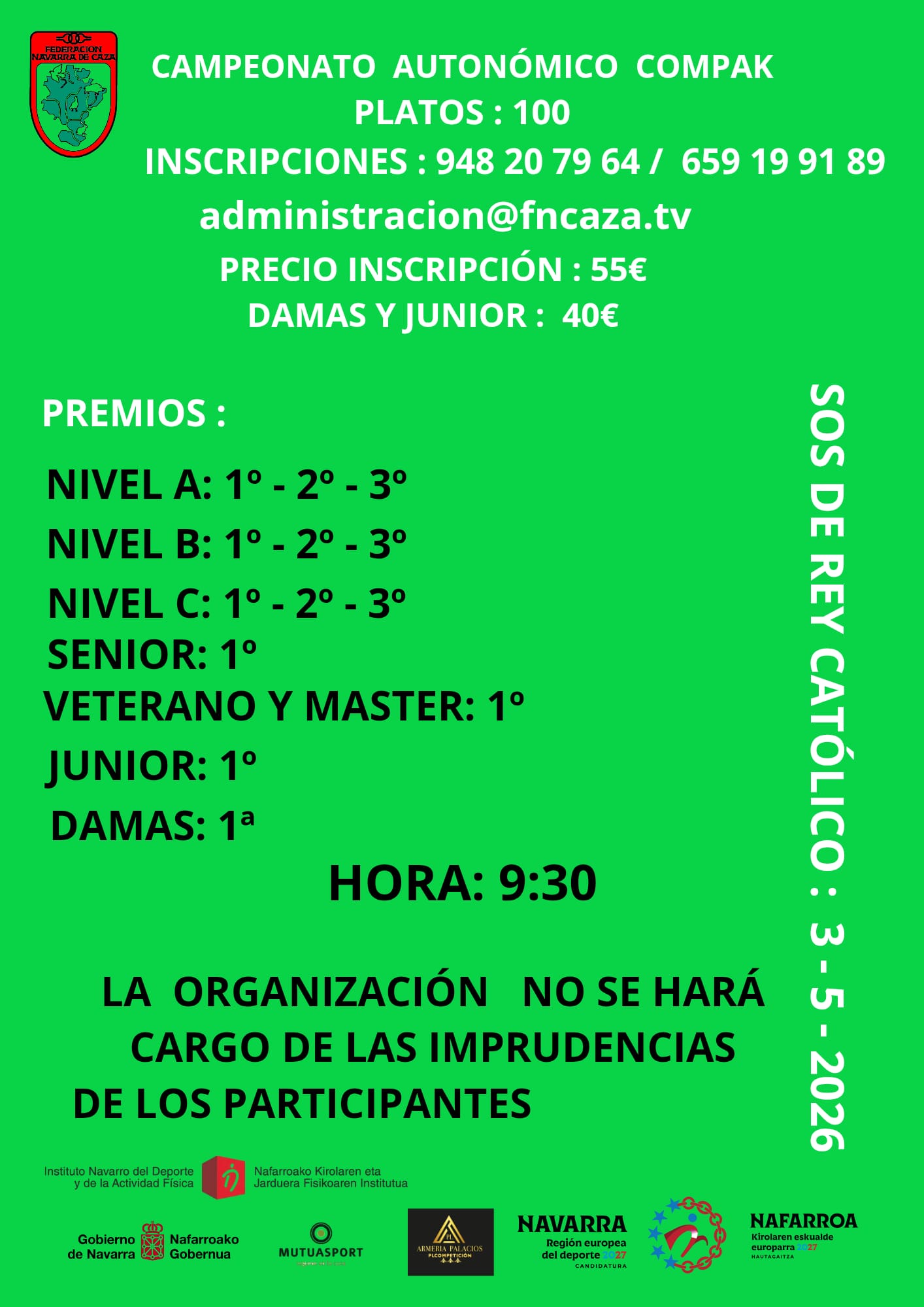 CAMPEONATO AUTONÓMICO COMPAK SOS DEL REY CATÓLICO 3-05-26
